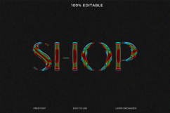 Dynamic, colorful SHOP text graphic, perfect for branding. Product Image 1