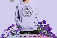 Kind Words Cost Nothing Hand Lettering SVG Product Image 1