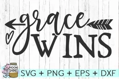 Grace Wins SVG DXF PNG EPS Cutting Files Product Image 2