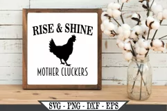 Rise and Shine Mother Cluckers SVG Graphic Design Product Image 2