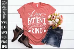 Love Is Patient Love Is Kind SVG Valentines Day Love Quote Product Image 7
