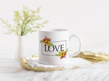 Love Valentines Day Printable Design With Flowers Product Image 3