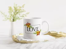 Love Valentines Day Printable Design With Flowers Product Image 3
