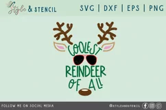 Christmas Cutest Reindeer SVG - PNG, DXF, EPS, SVG, Cut File Product Image 2