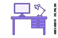 Colored Desk Icon Product Image 1