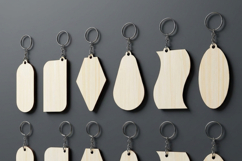 46Pcs Keychain Blank Bundle LaserCut Templates Geometric Sha Product Image 8