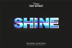 blue metallic text effect, editable shine text style Product Image 1