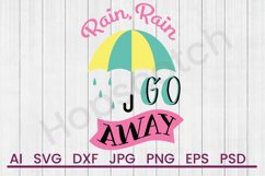 Umbrella SVG, Rain Go Away SVG, DXF File, Cuttatable File Product Image 1