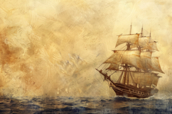 Old Vintage Sailing Boat Background Wallpaper Product Image 1