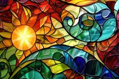 Multicolored Stained Glass Background Wallpaper Product Image 1