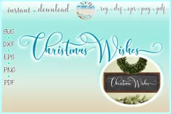 Christmas Wishes Horizontal Wood Sign SVG Dxf Eps Png PDF Product Image 1