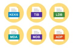 Set Of File Formats Icons Product Image 1