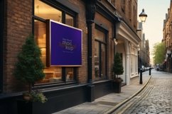 Sign Board Mockup on Building Wall Product Image 2