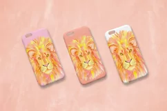 Watercolor Lion - PNG Sublimation Design - Animal Clipart Product Image 7