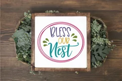 Bless our Nest SVG Cut File - Spring SVG File Product Image 3