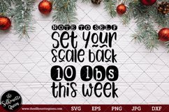Reminder Set your scale back 0 lbs this week Saying SVG Product Image 1
