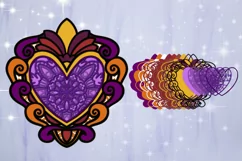3D Heart svg Layered Milagros hearts 04 SVG Product Image 2