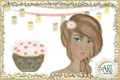 Camping Party Clip art design , Glamping at summer nights Product Image 5