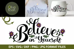 Believe in yourself svg, inspirational svg, believe svg Product Image 1