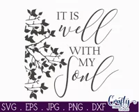 It Is Well With My Soul Christian Farmhouse Home Sign Svg Product Image 2