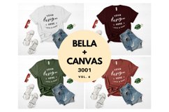 Bundle T Shirt Mockup Bella Canvas 3001 T-Shirt Flat Lay Product Image 1