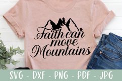 Faith Can Move Mountains SVG | Christian Faith SVG Product Image 1