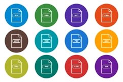 Set Of File Formats Icons Product Image 1