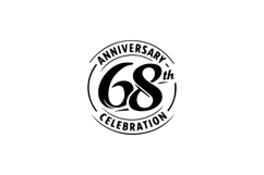 68th Anniversary Circular Badge Design Product Image 1
