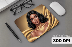 Afro Girl / Woman braided hair Mouse Pad PNG Design Bundle Product Image 4