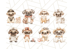 Pug Clipart PNG, Cute Dog Art, Puppies With Jobs, Pug Work Product Image 7