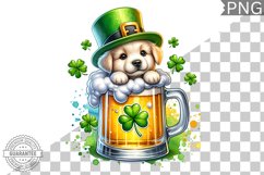 St. Patrick&#039;s day Dog - Clipart Sublimation PNG Product Image 1