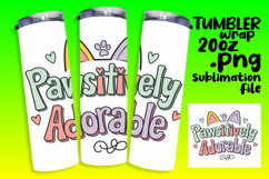 STYLISH 20oz Tumbler Wrap Design , Cat Quote Product Image 1