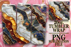 Radiant Reflections: Gilded Mosaic Tumbler Wrap 20oz Product Image 1