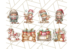 Scandinavian Christmas Gnomes Clipart PNG, Cute Gnome Png Product Image 9