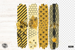 Honey Bees Brushtrokes Clipart Product Image 1