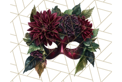 Vintage Garden Masquerade Floral Eye Mask PNG Clipart Product Image 5
