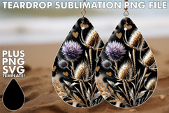 Bright Teardrop Earrings Designs PNG, Leopard Prints Product Image 1