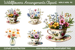 Wildflowers Arrangements Clipart PNG Product Image 1