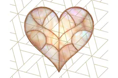 Stained Glass Heart PNG Clipart in Pastel and Bright Colors Product Image 5
