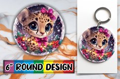 Gorgeous Circle Design Coaster Template , Holiday Animals Product Image 1