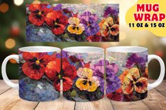 Colorful Blossom Magic Stained Glass Sublimation 11oz 15oz M Product Image 1