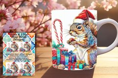 Watercolor Christmas Mug Wrap for Holiday Sublimation Product Image 1