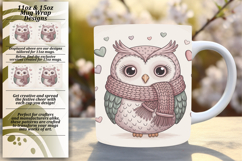 VIBRANT 11oz Mug Wrap PNG Template , Valenines Animals Product Image 1