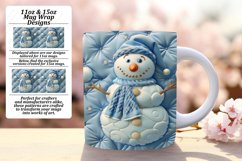 Winter Holiday Snowman Mug Wrap 11oz/15oz Seasonal Product Image 1