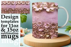 Glittery Flower Leopard Mug Wrap Product Image 1