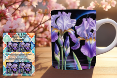 Stylish 11oz Mug Wrap Png Design , Flowers Product Image 1