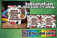 Cheerful skies 11oz 15oz sublimation wrap, Flower Quote Product Image 1