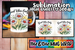 Lively spirit 11oz 15oz mug wrap, Flowers Quote Product Image 1