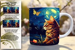 Colorful Cat Expressions: Mug Wrap Magic Product Image 1