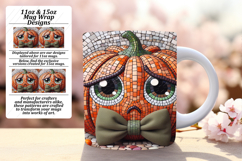 Flawless 11oz Mug Wrap Png Artwork , Cute Pumpkin Product Image 1